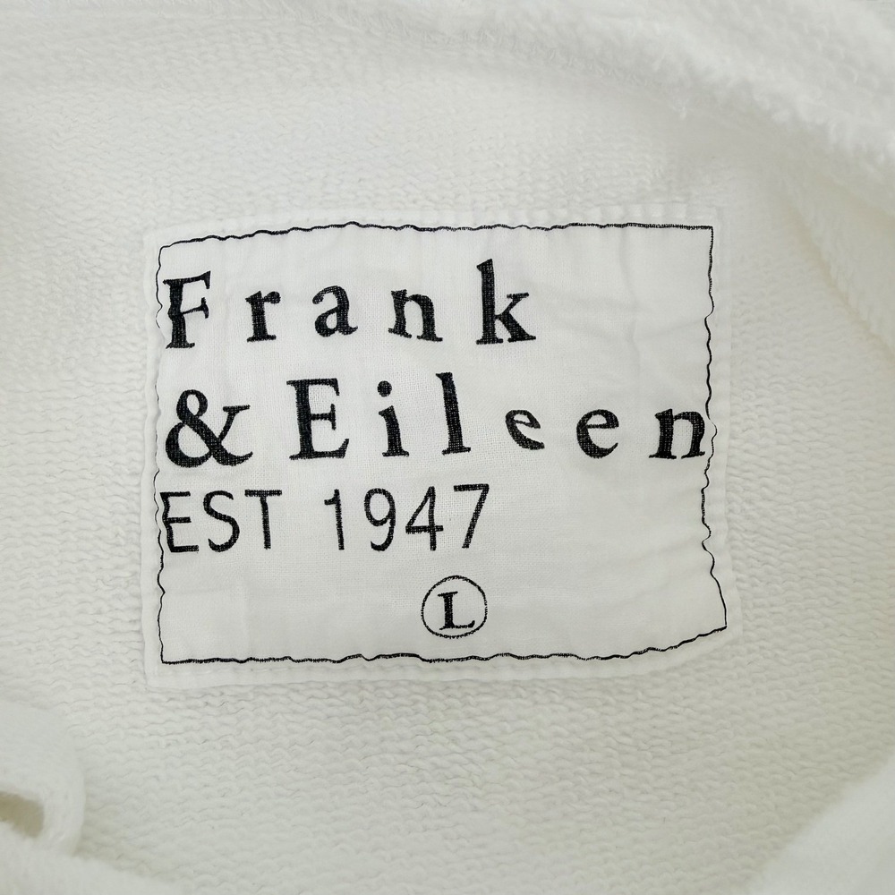 Frank & Eileen Kane Capelet Oversized Hoodie Sweatshirt Size L White Comfort NEW - Picture 11 of 16